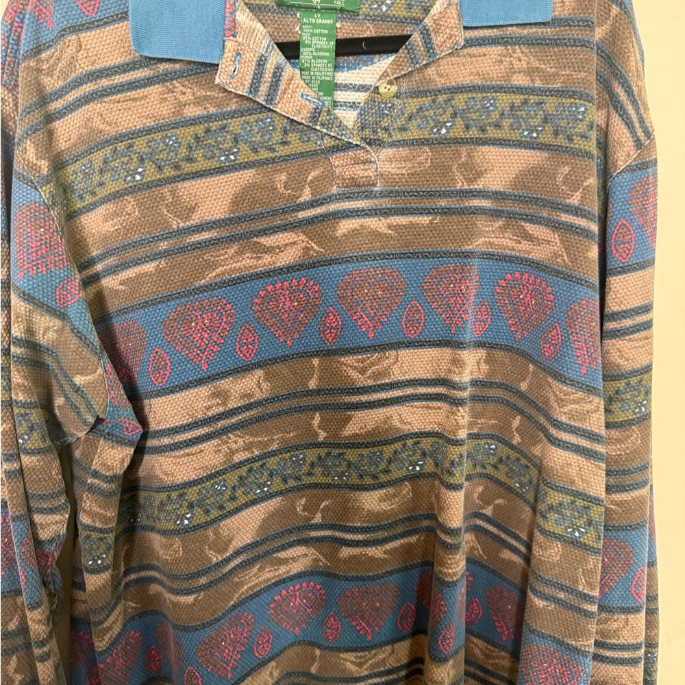 Hunt Club Multicolor Patterned Polo Shirt